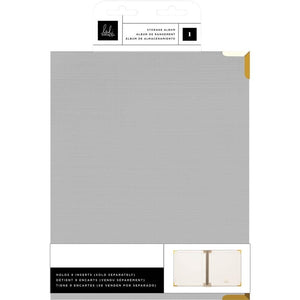 Scrapbooking  Heidi Swapp Storyline Chapters Album 8"X10" Gray Paper 12x12