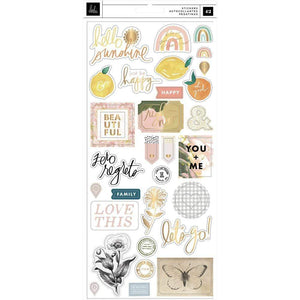Scrapbooking  Heidi Swapp Storyline Chapters Cardstock Stickers 42/Pkg Paper 12x12