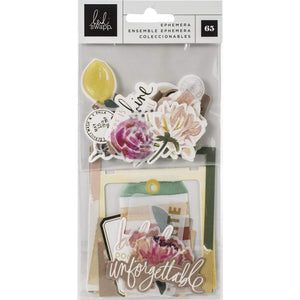 Scrapbooking  Heidi Swapp Storyline Chapters Ephemera Cardstock Die-Cuts W/Gold Foil Accents Paper 12x12