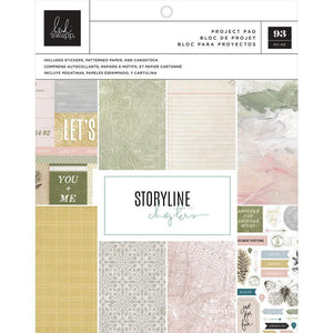 Scrapbooking  Heidi Swapp Storyline Chapters Project Pad 7.5"X9.5", 93 piece Paper 12x12