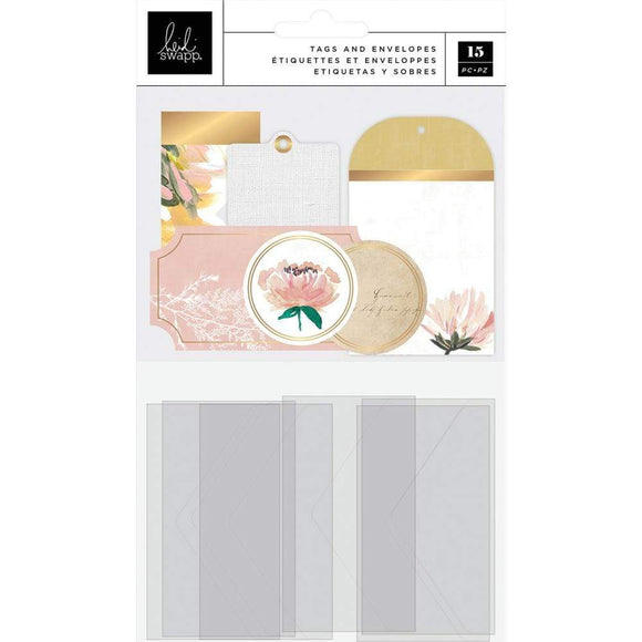 Scrapbooking  Heidi Swapp Storyline Chapters Tags & Pockets 15/Pkg Paper 12x12