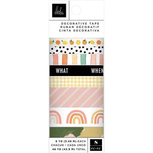 Scrapbooking  Heidi Swapp Storyline Chapters Washi Tape Rolls 8/Pkg 6 Yards Each Paper 12x12