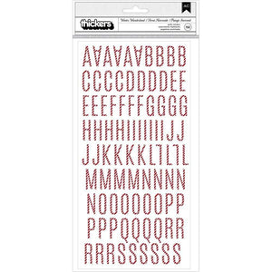 Scrapbooking  Heidi Swapp Winter Wonderland Thickers Stickers 192/Pkg Alphabet/Red & White Puffy Paper 12x12