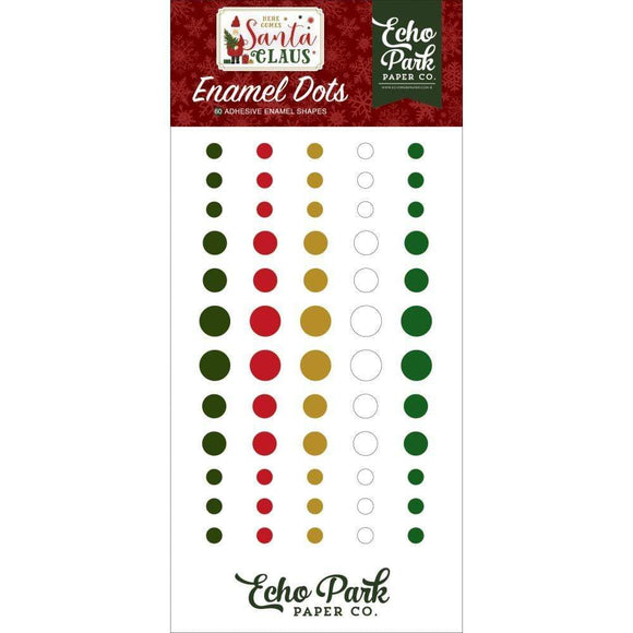 Scrapbooking  Here Comes Santa Claus, Adhesive Enamel Dots 60/Pkg Paper 12x12
