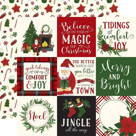Scrapbooking  Here Comes Santa Claus Double-Sided Cardstock 12