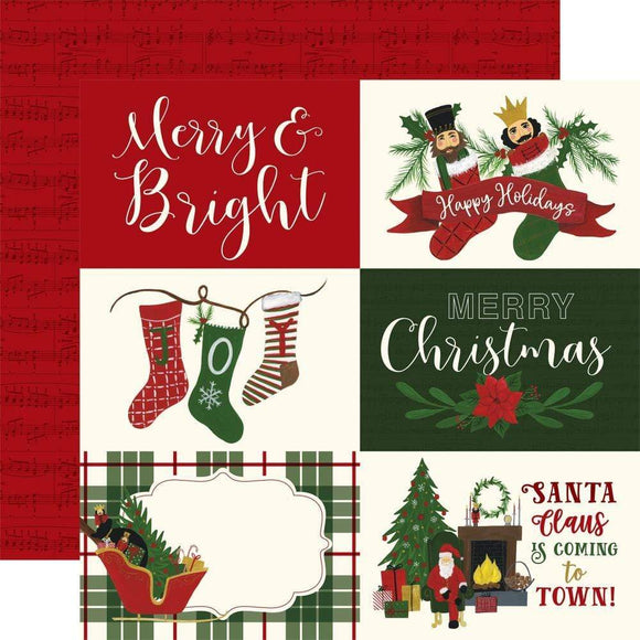 Scrapbooking  Here Comes Santa Claus Double-Sided Cardstock 12