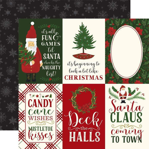 Scrapbooking  Here Comes Santa Claus Double-Sided Cardstock 12