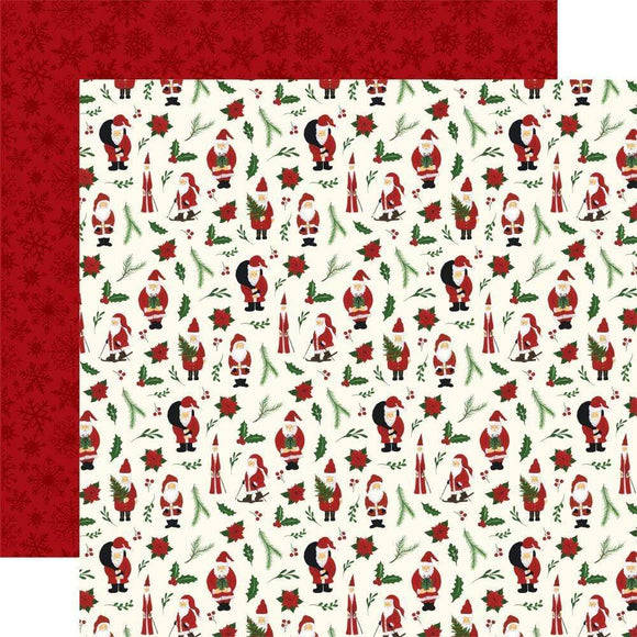 Scrapbooking  Here Comes Santa Claus Double-Sided Cardstock 12
