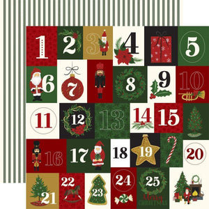 Scrapbooking  Here Comes Santa Claus Double-Sided Cardstock 12"X12" - Twenty-Five Days Paper 12x12