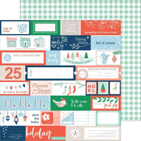 Scrapbooking  Holiday Vibes Double-Sided Cardstock 12