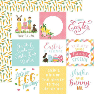 Scrapbooking  I Love Easter Double-Sided Cardstock 12"X12" - 4x4 Journaling Cards Paper 12x12