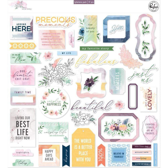 Scrapbooking  Just A Little Lovely Cardstock Die-Cuts , 47/Pkg Paper 12x12