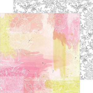Scrapbooking  Just A Little Lovely Double-Sided Cardstock 12"X12" - One Fine Day Paper 12x12