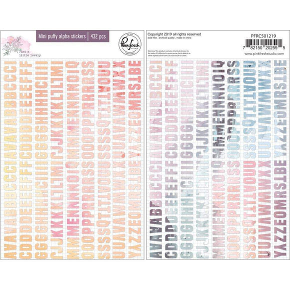 Scrapbooking  Just A Little Lovely Puffy Mini Alpha Stickers , 432/Pkg Paper 12x12