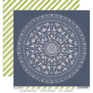 Scrapbooking  Legendary Double Sided Cardstock Paper 12"x12" - Explorer Paper 12x12