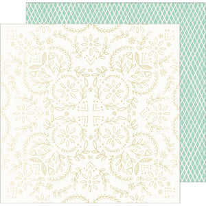 Scrapbooking  Maggie Holmes Sunny Days Foiled Cardstock 12"X12" W/Gold Foil Accents Paper 12x12