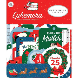 Scrapbooking  Merry Christmas Cardstock Ephemera 33/Pkg Icons Paper 12x12