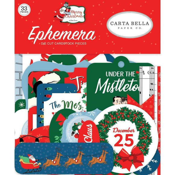 Scrapbooking  Merry Christmas Cardstock Ephemera 33/Pkg Icons Paper 12x12