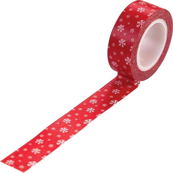 Scrapbooking  Merry Christmas Decorative Tape 30' Christmas Snowflakes Paper 12x12