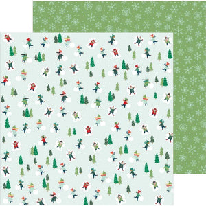 Scrapbooking  Merry Little Christmas Double-Sided Cardstock 12"X12" - Snow Day Paper 12x12
