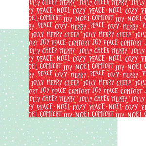 Scrapbooking  MME Holly Jolly Double-Sided Foiled Cardstock 12"X12" - Comfort & Joy Paper 12x12