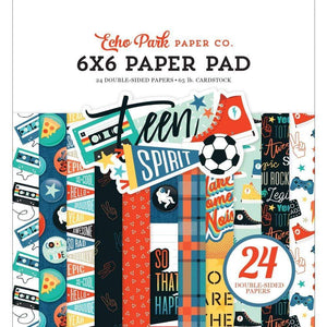 Scrapbooking  Echo Park 6"X6" Paper Pad - 24 Double Sided Sheets Paper 12x12