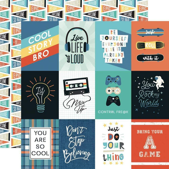 Scrapbooking  Teen Spirit Boy Double-Sided Cardstock 12