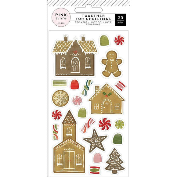 Scrapbooking  Together For Christmas Puffy Stickers 23/Pkg Gingerbread Paper 12x12