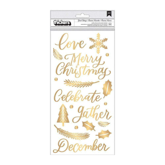 Scrapbooking  Together For Christmas Thickers Stickers 5.5