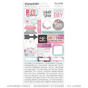 Scrapbooking  Unforgettable Accessory Stickers 6x12" Paper 12x12