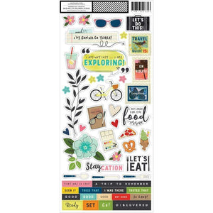 Scrapbooking  Vicki Boutin Let's Wander Cardstock Stickers 94/Pkg Paper 12x12