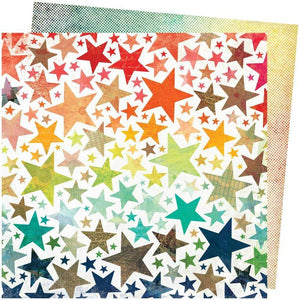 Scrapbooking  Vicki Boutin Let's Wander Double-Sided Cardstock 12"X12" - Chasing Stars Paper 12x12