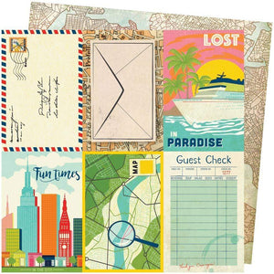 Scrapbooking  Vicki Boutin Let's Wander Double-Sided Cardstock 12"X12" - Lost in Paradise Paper 12x12