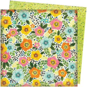 Scrapbooking  Vicki Boutin Let's Wander Double-Sided Cardstock 12"X12" - Sunshine & Smiles Paper 12x12