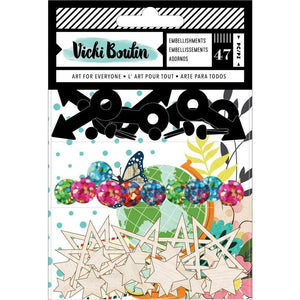 Scrapbooking  Vicki Boutin Let's Wander Embellishment Pack Paper 12x12