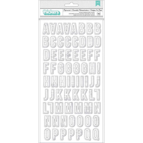 Scrapbooking  Vicki Boutin Let's Wander Thickers Stickers 121/Pkg Paperwork Alphabet/Cardstock Paper 12x12