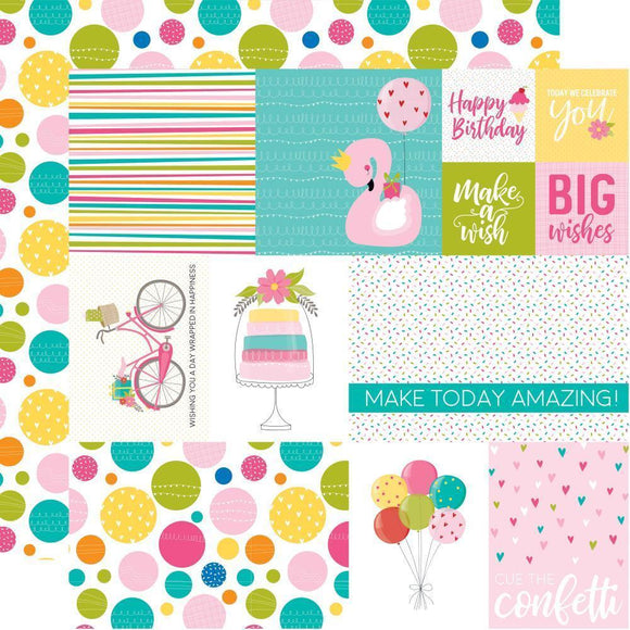 Scrapbooking  Wish Big Girl Double-Sided Cardstock 12