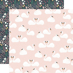 Scrapbooking  You & Me Double-Sided Cardstock 12"X12" - Swan Lake Love Paper 12x12