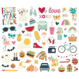 Scrapbooking  Best Year Ever Bits & Pieces Die-Cuts 51/Pkg Paper Pad