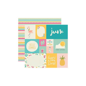 Scrapbooking  Best Year Ever Double-Sided Cardstock 12"X12" - June Paper Pad