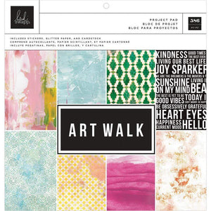 Scrapbooking  Heidi Swapp Art Walk Project Pad 12"X12" 580 Pieces Paper Pad