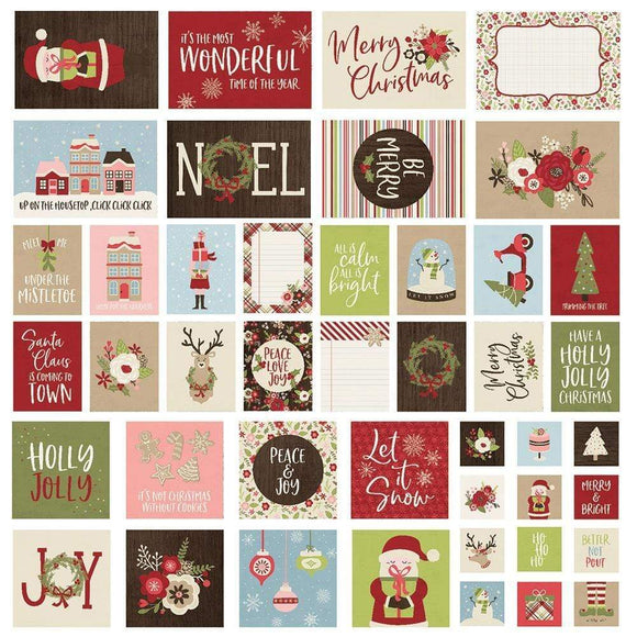 Scrapbooking  Simple Stories Sn@p! Card Pack 48/Pkg Holly Jolly paper pad