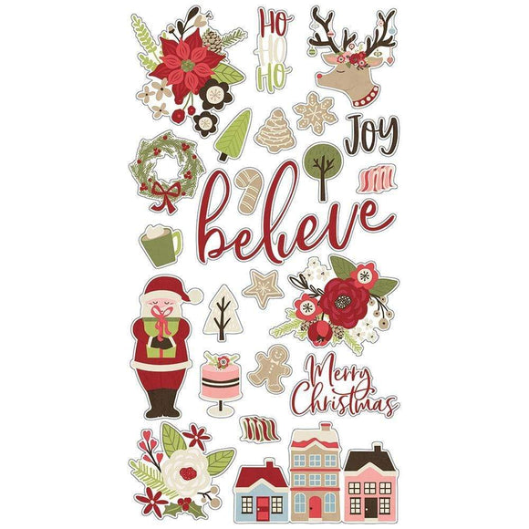 Scrapbooking  SS Holly Jolly Chipboard Stickers 6