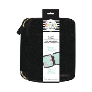 Scrapbooking  Happy Planner Classic Zip Folio 11.125"X9.5" Black Hearts planner