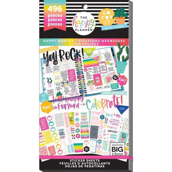 Scrapbooking  Happy Planner Sticker Value Pack Happy Quotes, 496/Pkg planner