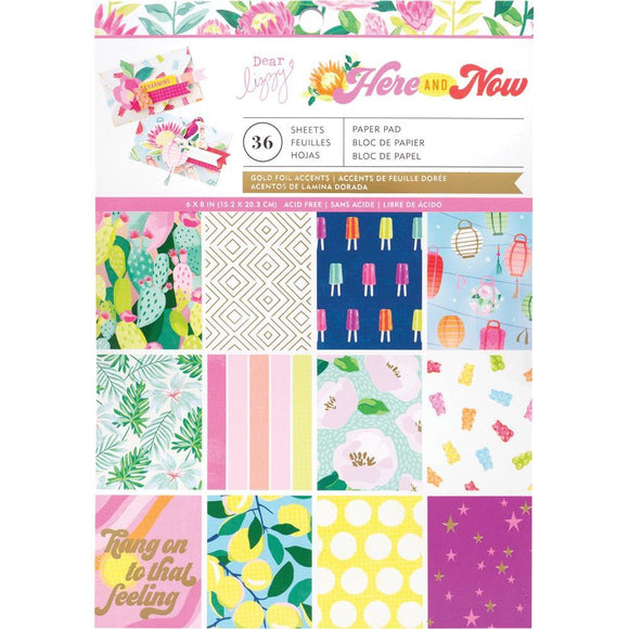 Scrapbooking  ***Arriving Shortly **Dear Lizzy Here & Now Single-Sided Paper Pad 6