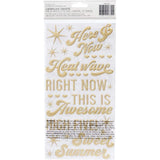Scrapbooking  Dear Lizzy Here & Now Thickers Stickers 132/Pkg Heat Wave Phrase & Icons/Puffy Puffy Stickers