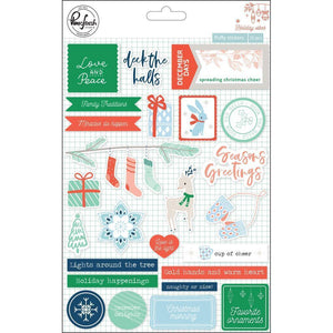 Scrapbooking  Holiday Vibes Puffy Stickers 5"X7" 25/Pkg Puffy Stickers