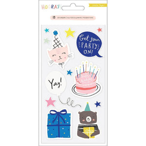 Scrapbooking  Hooray Embossed Puffy Stickers Puffy Stickers