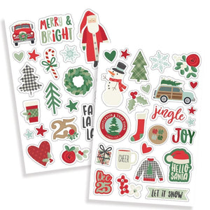 Scrapbooking  Merry & Bright Puffy Stickers 4"X6" 2/Pkg Puffy Stickers